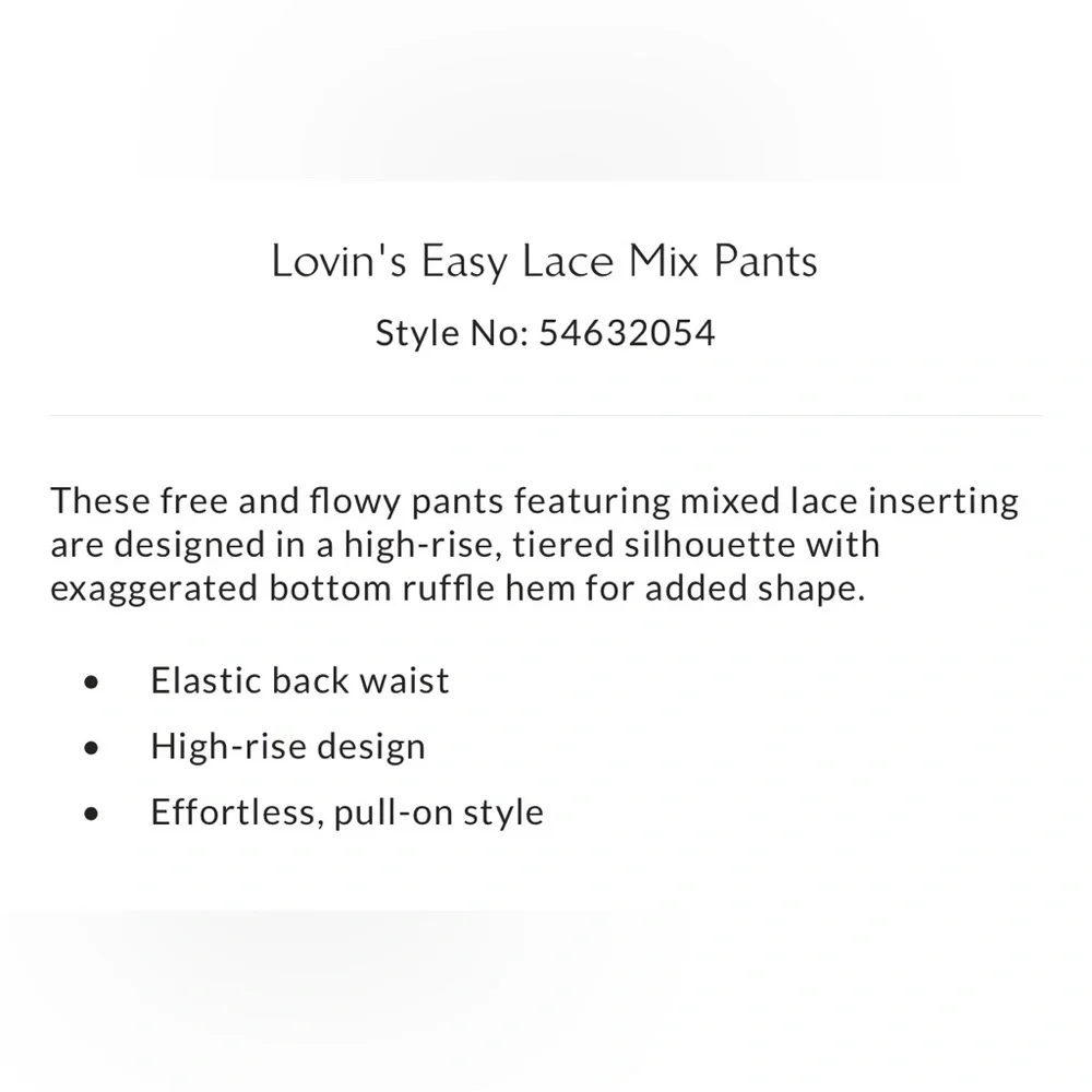 Free People Lovin's Easy Lace Mix Pants - Picture 8 of 9